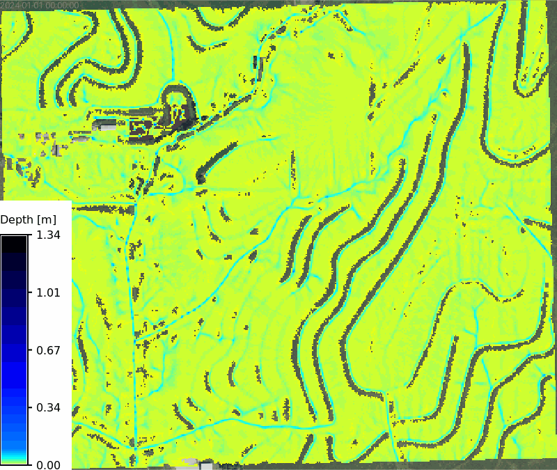 Overland Flow Simulation without Soil Data