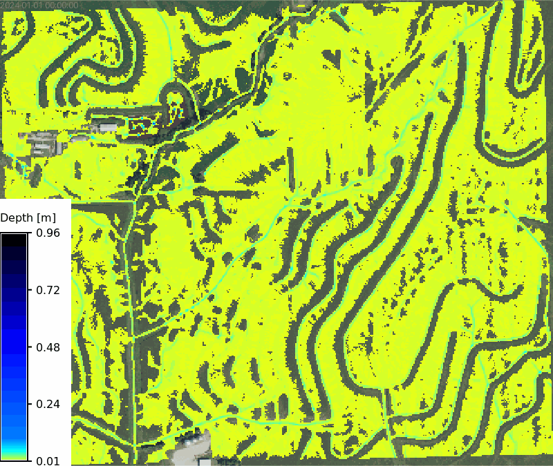 Overland Flow Simulation with Soil Data