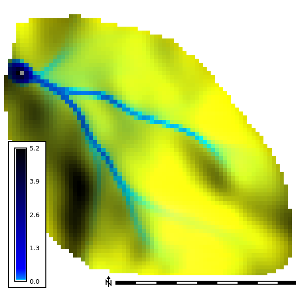 Seed-averaged depth, 10 m