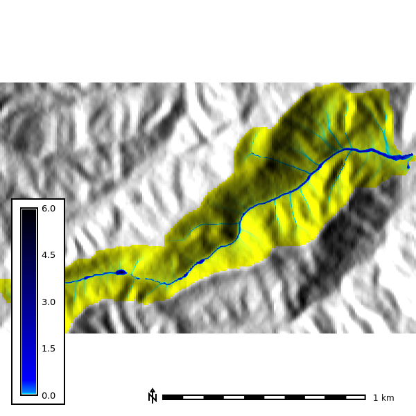 Seed-averaged depth, 1 m