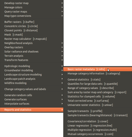 types of modules grass gis